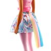 MATTEL HGR21 Barbie Dreamtopia Einhorn-Puppe im Regenbogen-Look