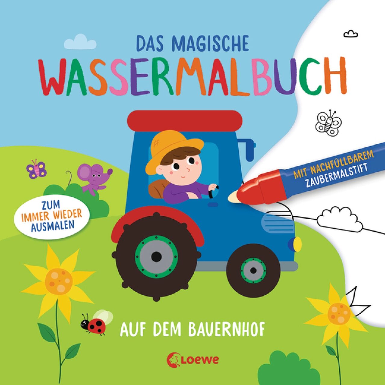 Loewe Verlag 978-3-7432-1467-5 Das Magische Wassermalbuch - Bauernhof