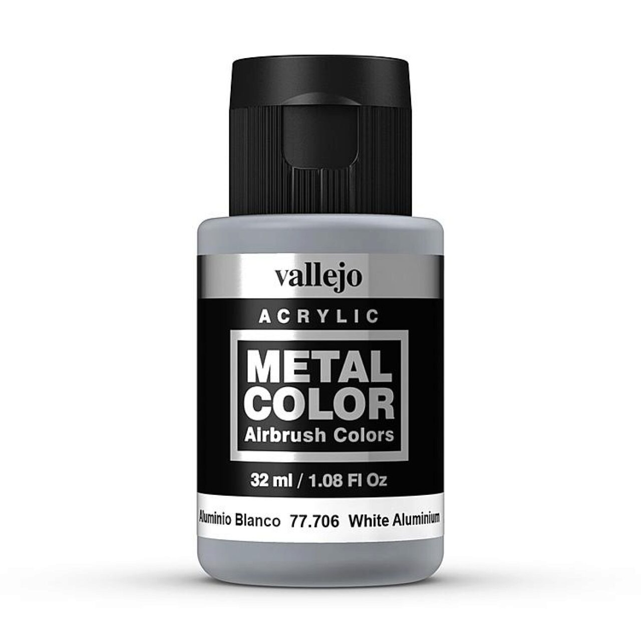 Vallejo 077706 Weißes Aluminium, 32 Ml