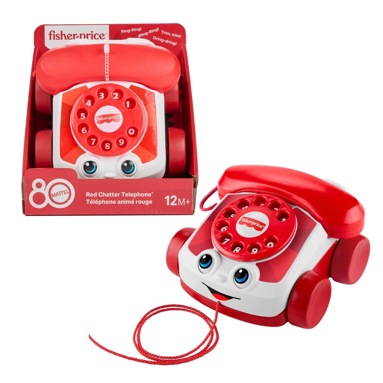 Fisher-Price Jgg97 Mattel 80Th Jubiläumsedition Ruby Red Plappertelefon - Image 3