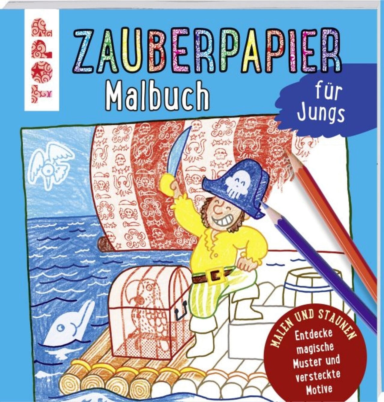 Zauberpapier Malbuch für Jungs: Entdecke magische Muster und versteckte Motive (Zauberpapier Malbücher) - Bild 3