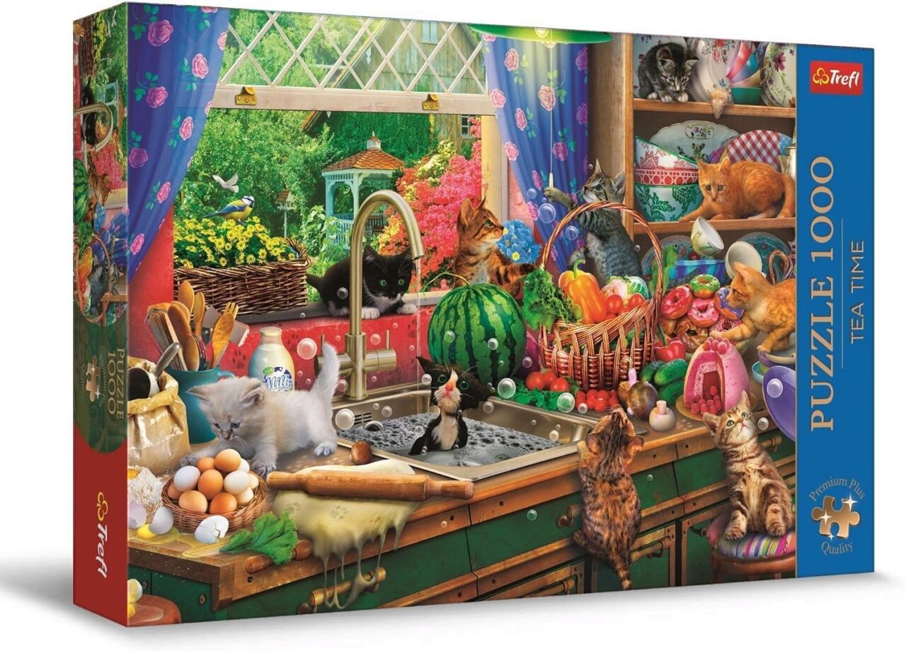Trefl 10839 Puzzle 1000 Teile Premium Plus Tea Time: Räuber-Kätzchen - Bild 6