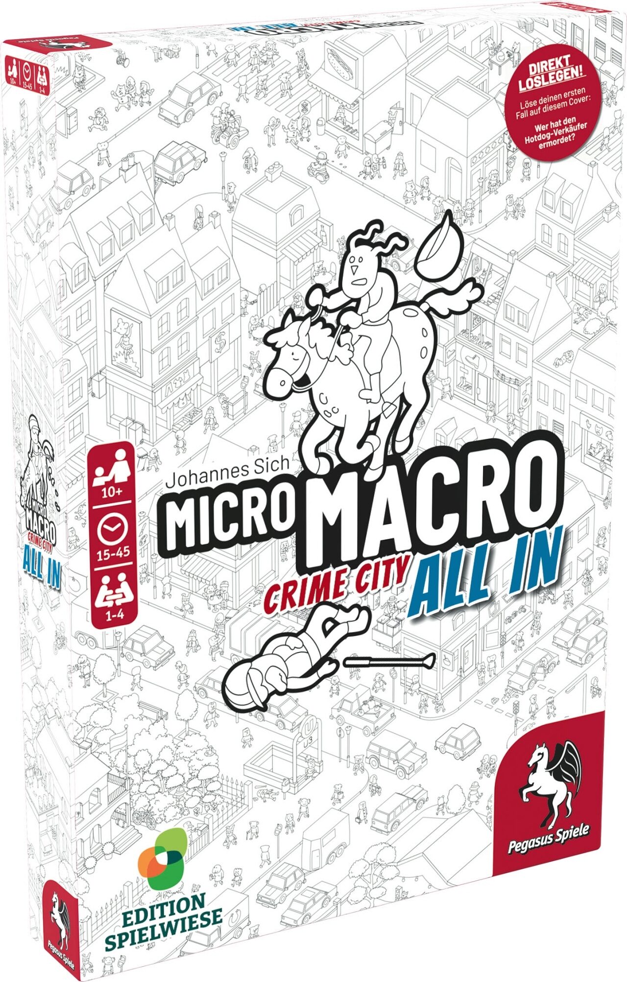 Edition Spielwiese Schwarz Pegasus Spiele 59062G Micromacro: Crime City 3 – All In (Edition Spielwiese)