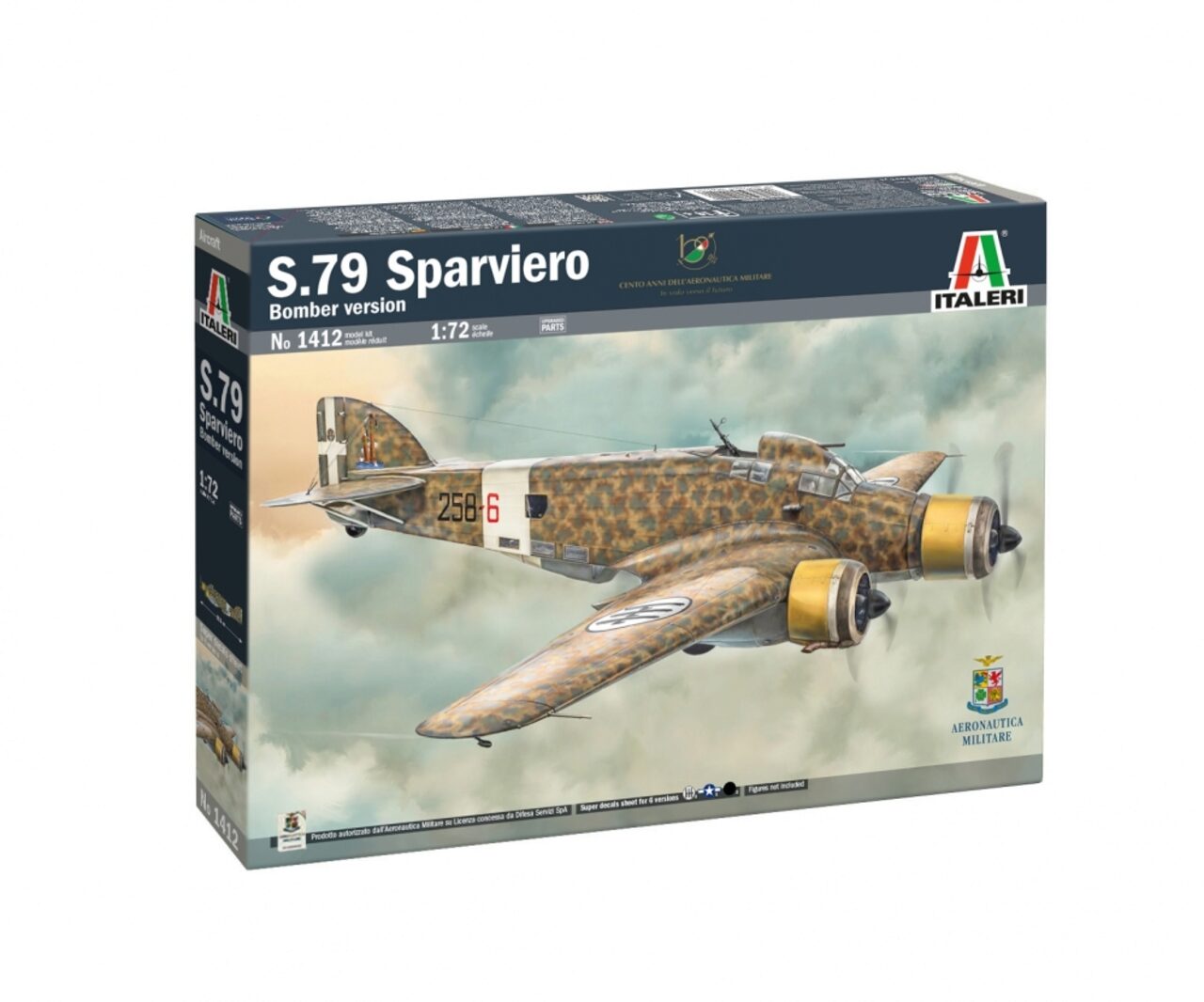 Italeri 510001412 1:72 S.m.79 M Sparviero