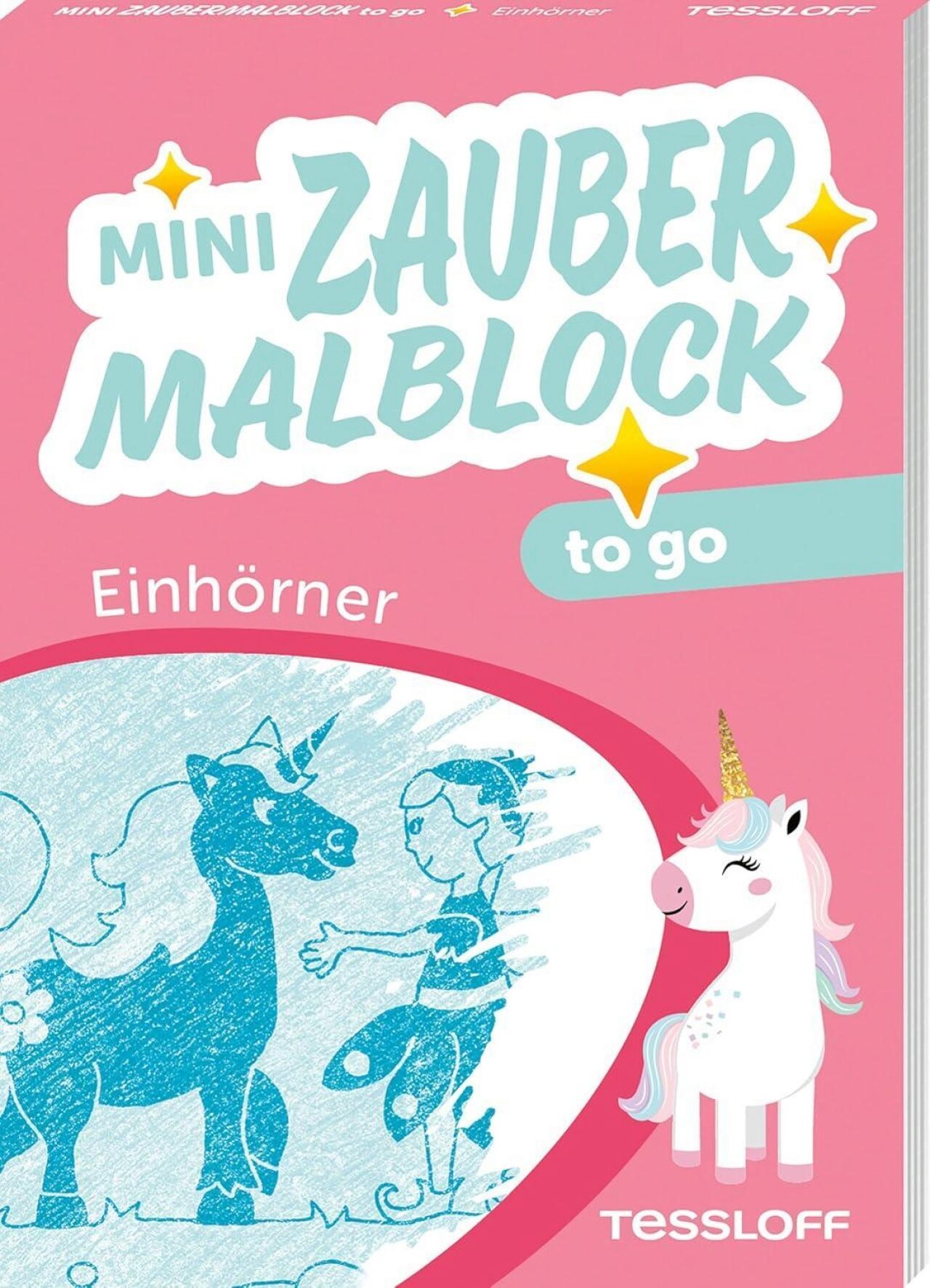 Tessloff 378864745 Mini Zaubermalblock To Go. Einhörner