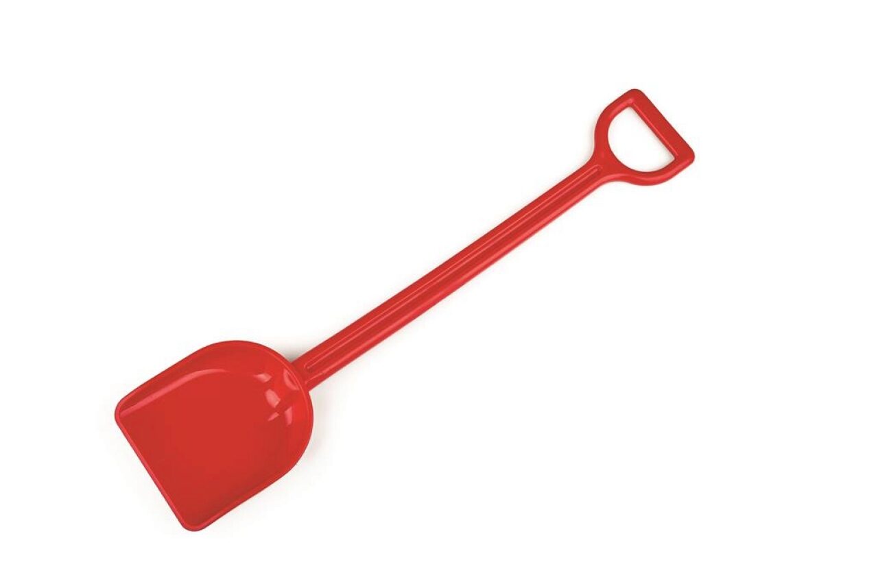 Hape Starke Schaufel, rot - Sandspielzeug, Robuste Sandschaufel für Strand, Sandkasten und Garten, Outdoor Buddelspielzeug für Kleinkinder, Sandspielzeug für Kinder ab 18 Monaten - Bild 3