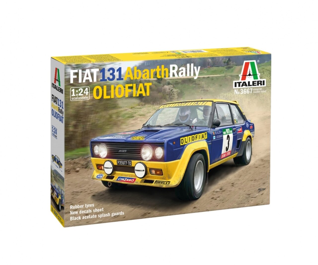 Italeri 510003667 1:24 Fiat 131 Abarth Rally Olio Fiat