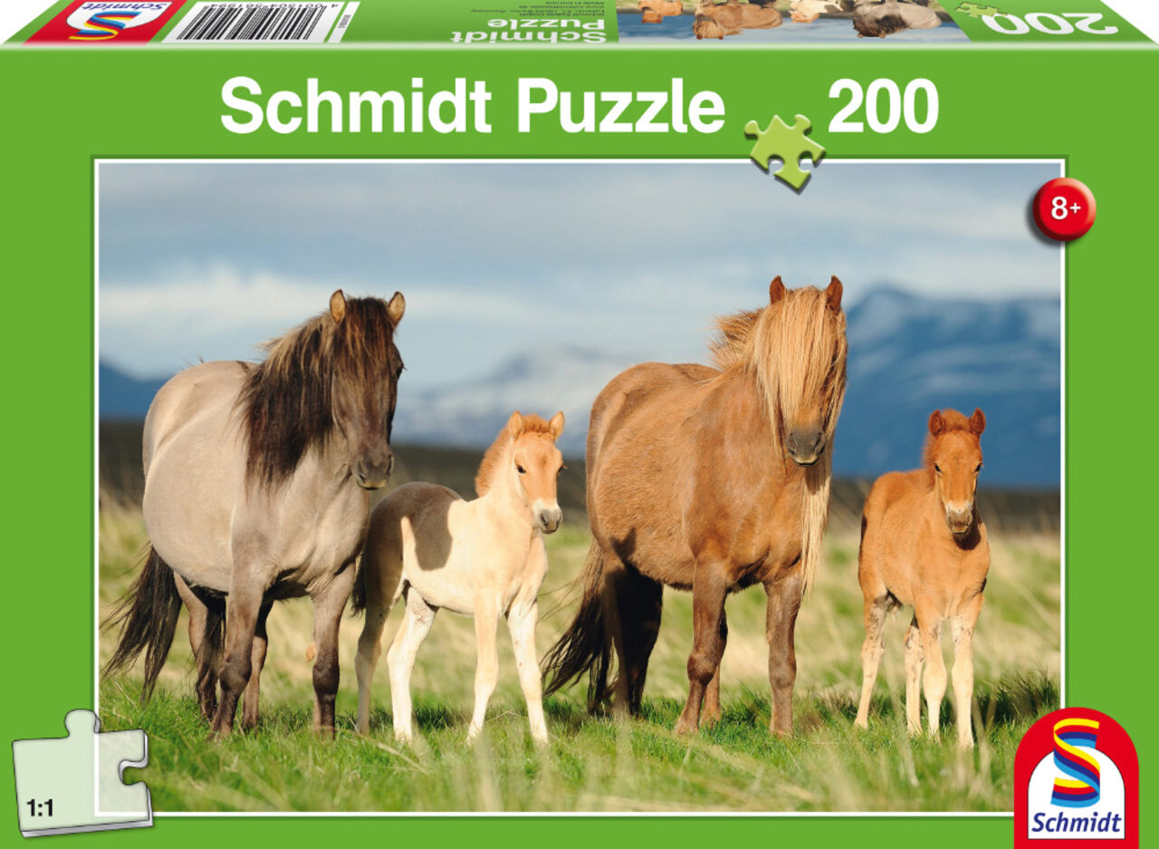 200 Teile Schmidt Spiele Kinder Puzzle Pferdefamilie 56199 