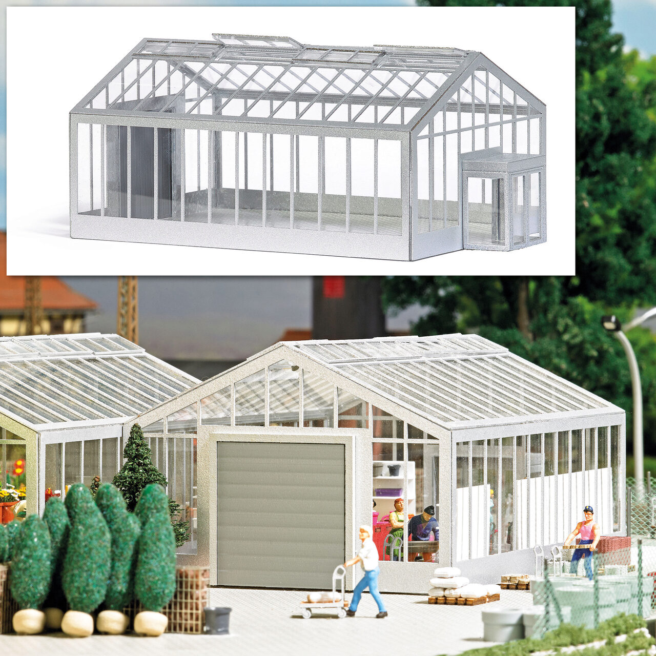 Busch 1547 Gewächshaus/ Gartencenter H0 neu OVP - Image 2
