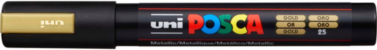 uni POSCA-Marker PC-5M 1,8-2,5mm Gold - Bild 4