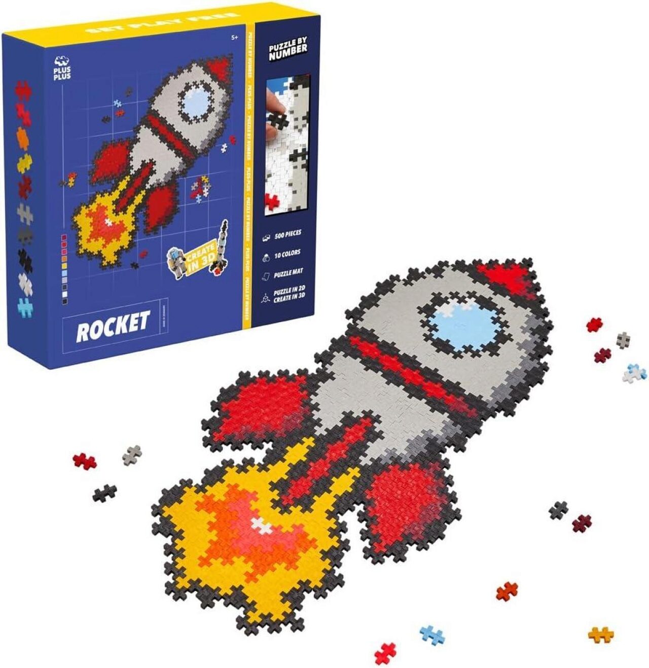 Plus-Plus 3930 Puzzle Rakete Kreativ-Bausteine | 500 Teile - Bild 3