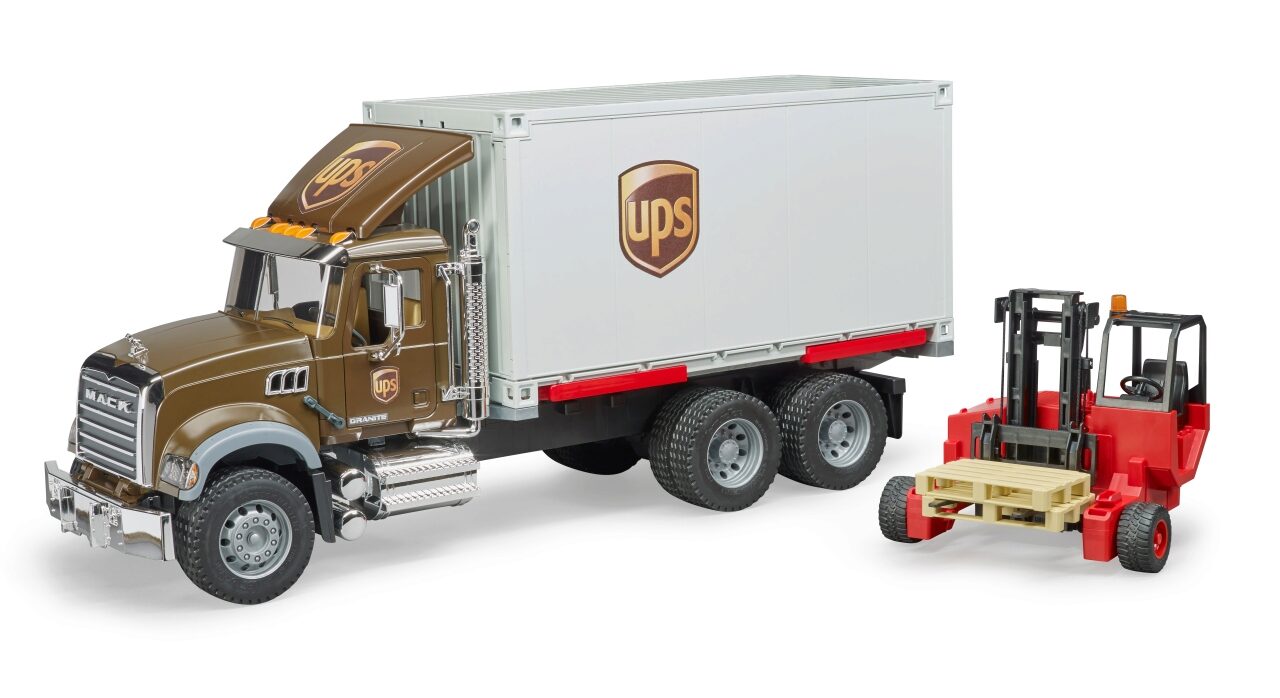 MACK Granite UPS Logistik-LKW mit Mitnahmestapler - Image 5