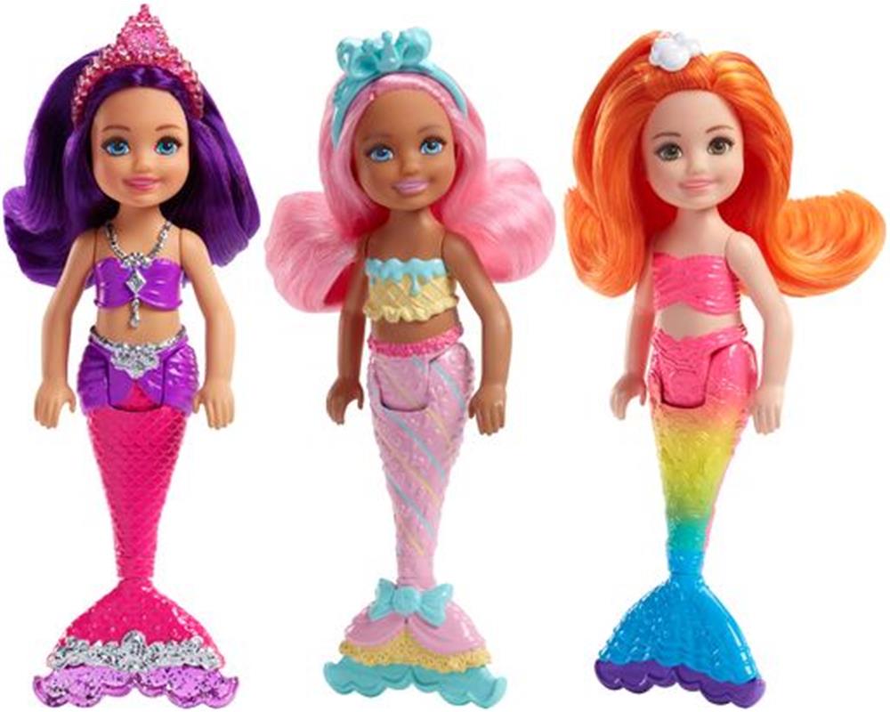 Mattel Barbie FKN03 Mini Meerjungfrau 1 von 3 Stück Dreamtopia Sea Barbiepuppe 