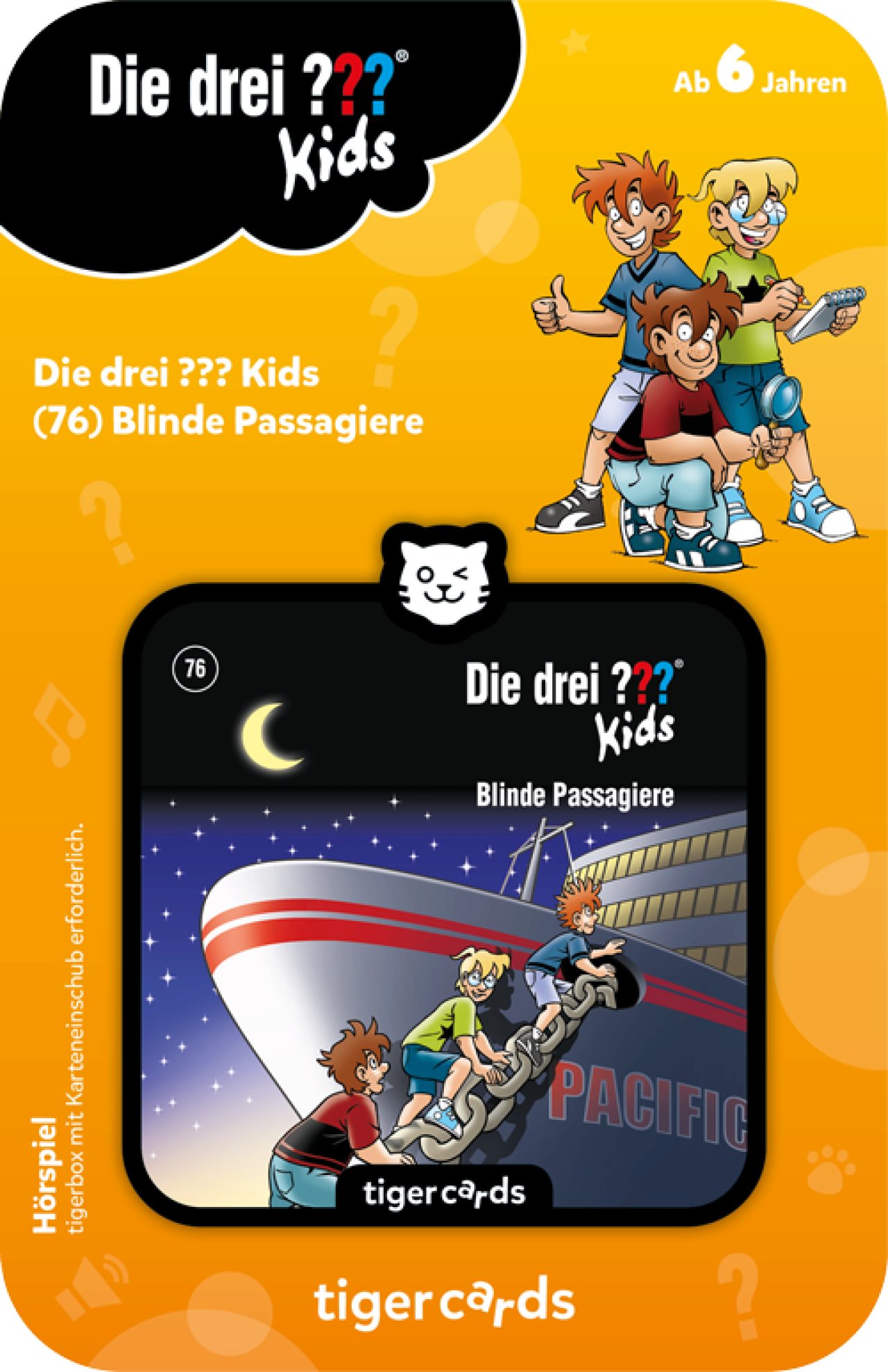 Tiger Media 4409 Tigercard - Die Drei ??? Kids - Folge 76: Blinde Passagiere