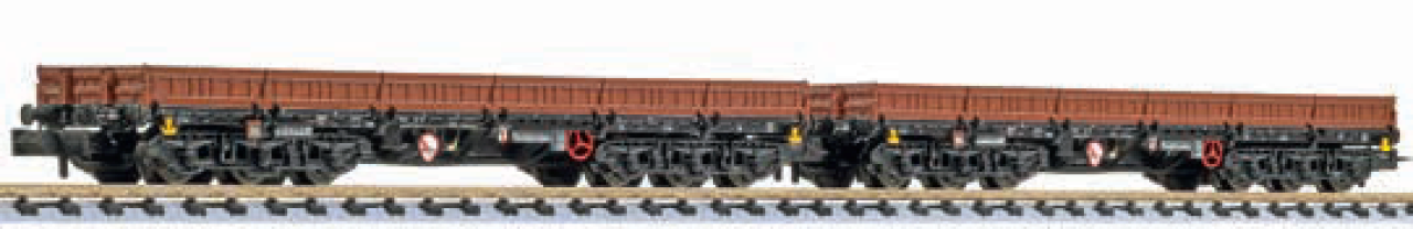 Liliput Braun/Schwarz L260190 N 2-Tlg. Set 6-Achs. Schwerlastwagen Sas 4850, Dr, Ep. Iv