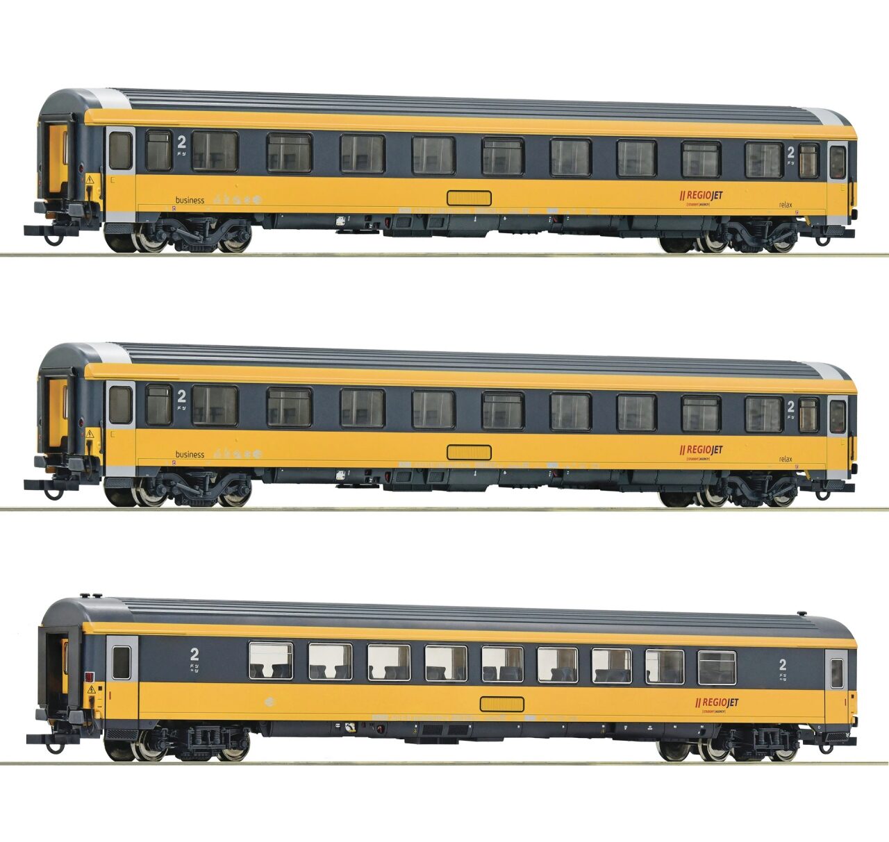 Roco Licht 74183 H0 3-Tlg. Set: Reisezugwagen, Regiojet, Ep. Vi