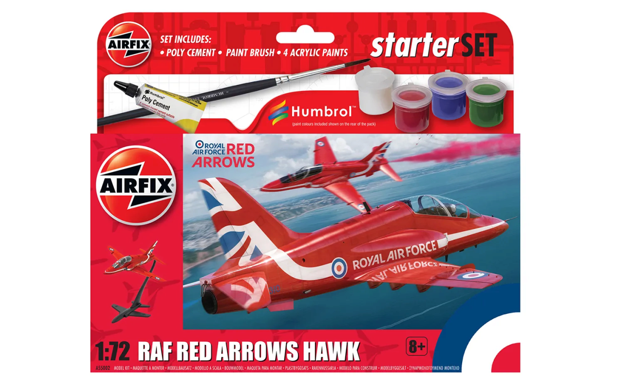 Airfix A55002 1:72 Small Beginners Set Red Arrows Hawk