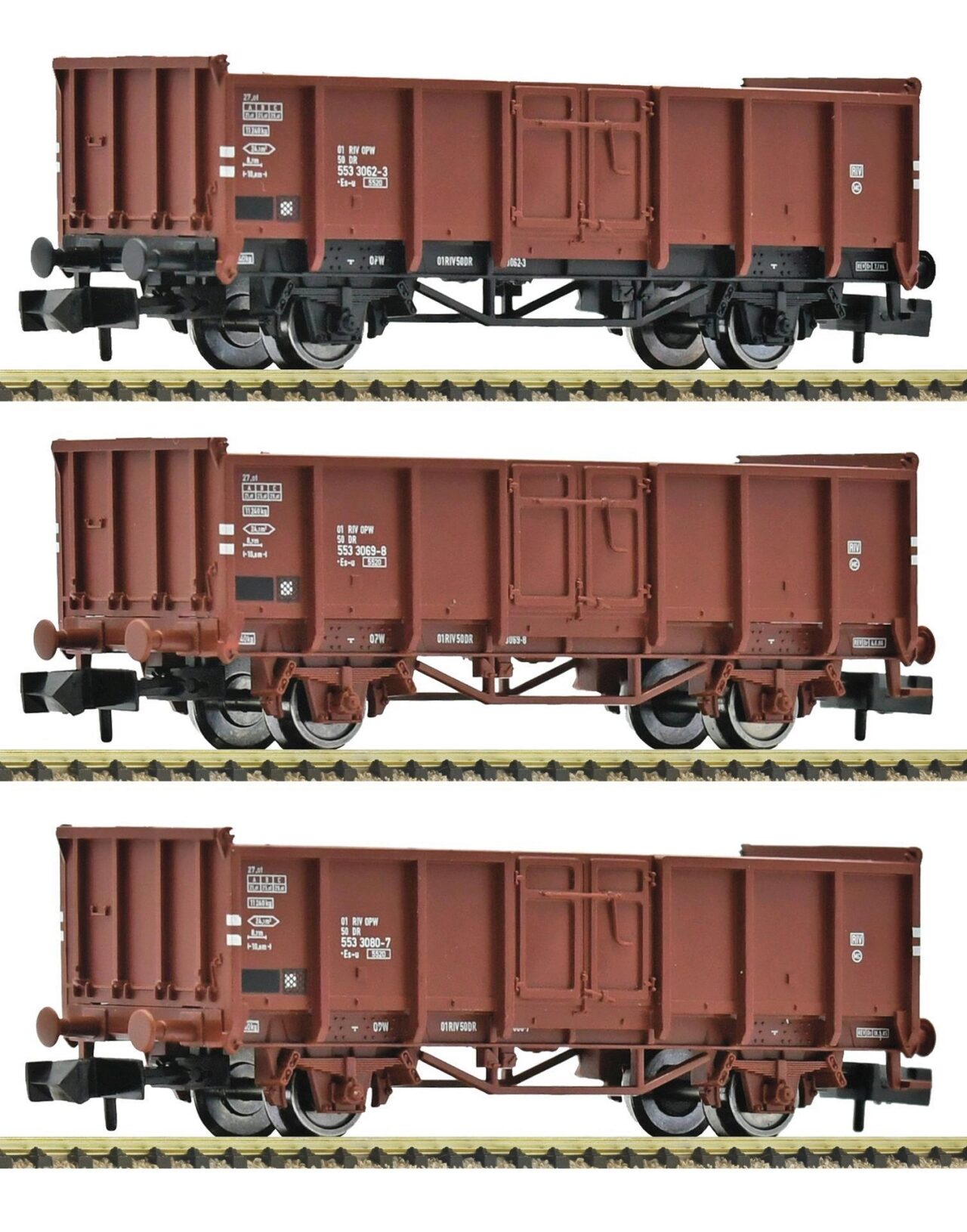 Fleischmann 6660156 N 3-Tlg. Set: Offene Güterwagen, Dr, Ep. Iv - Bild 3
