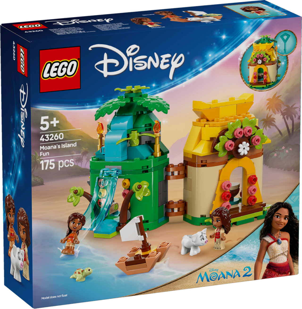 Lego Konstruktionsspielzeug 43260 Disney Princess Vaiana Inselhaus 175 Teile 2 Figuren - Image 11