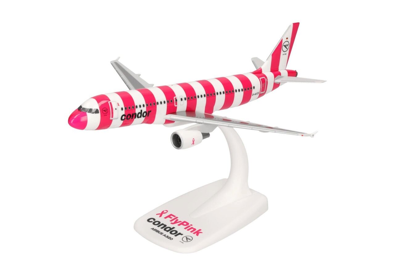 Herpa Wings Snap FIT 1:200  Airbus 320  Condor FlyPink  614788 Modellairport500 - Image 3