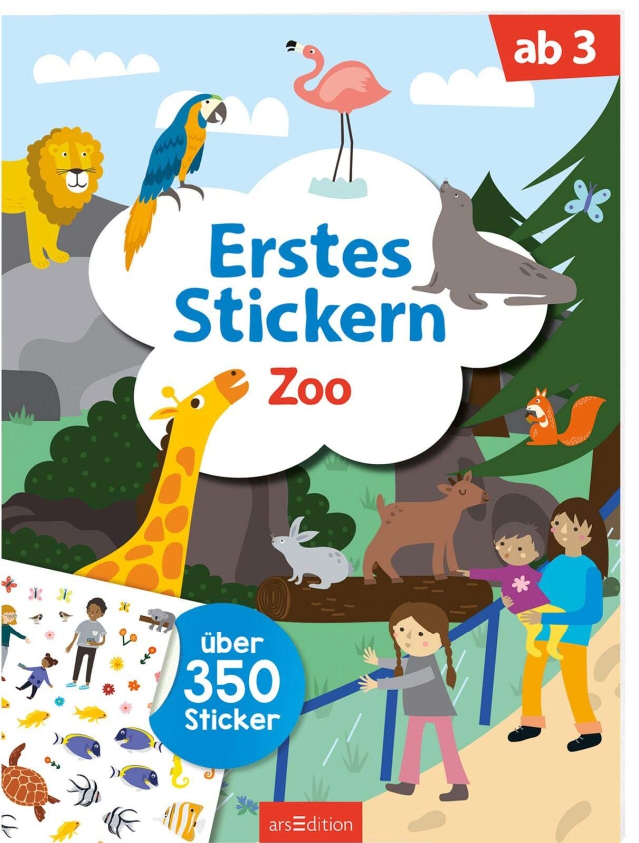 Ars Edition Arsedition 133786 Erstes Stickern Zoo: Über 350 Sticker