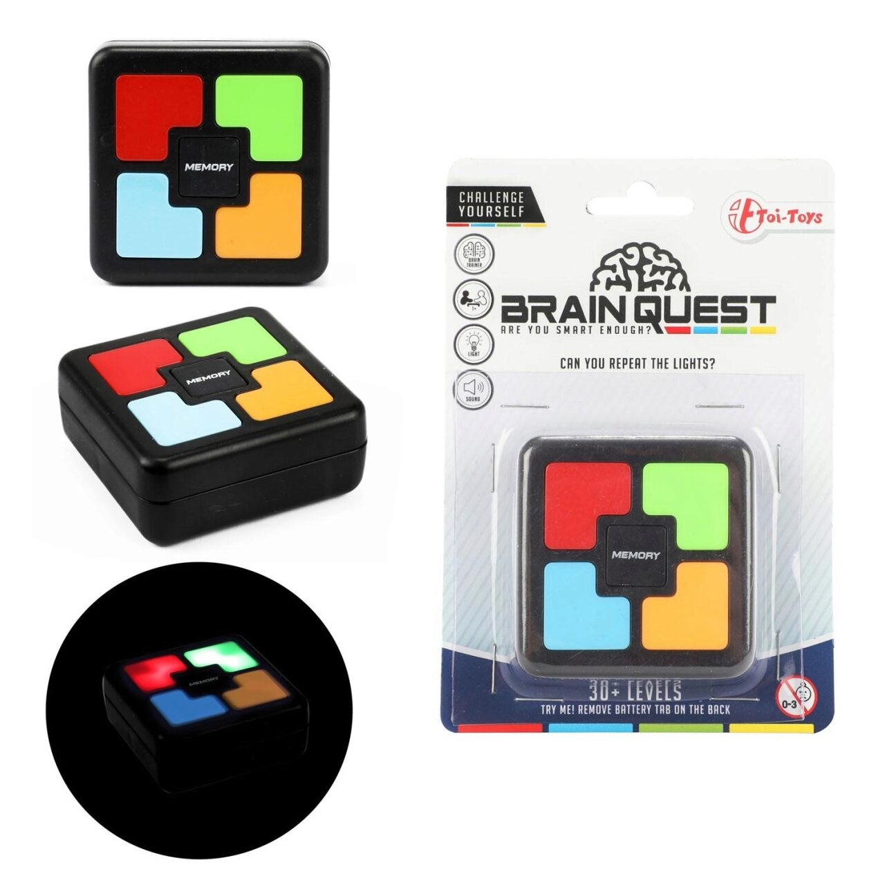 Toi-Toys Licht Toi Toys 51478A Brain Quest Mini Memory Spiel
