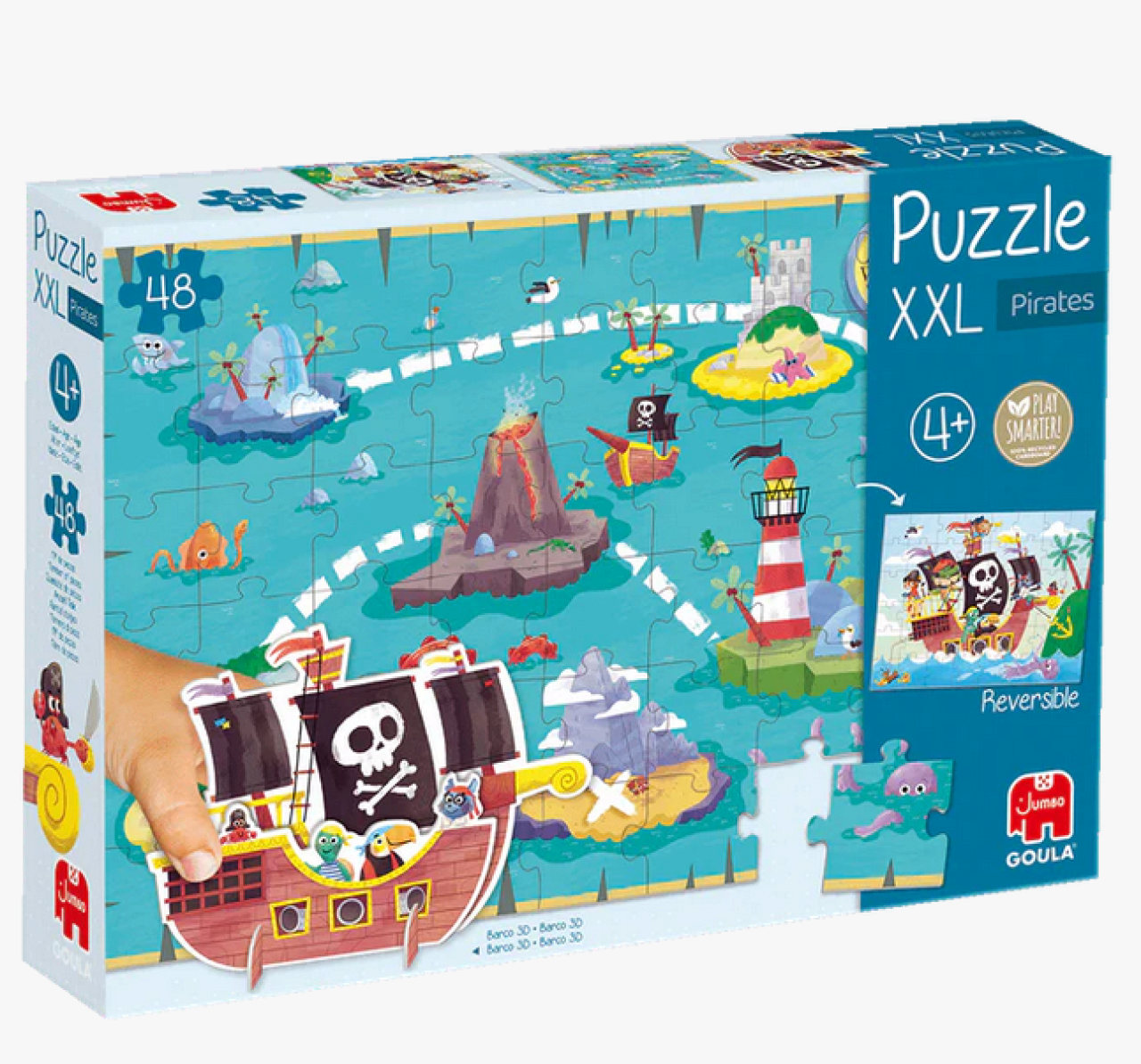 Goula Jumbo Spiele 1110700209 - Xxl-Puzzle 48 Teile Piraten