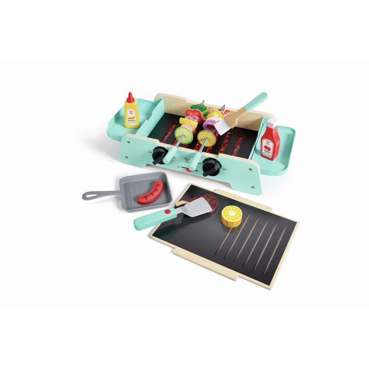 Hape Spielzeug Bbq-Grill Mit Gusseiserner Pfanne Und Holzkohle-Effekt - Image 2