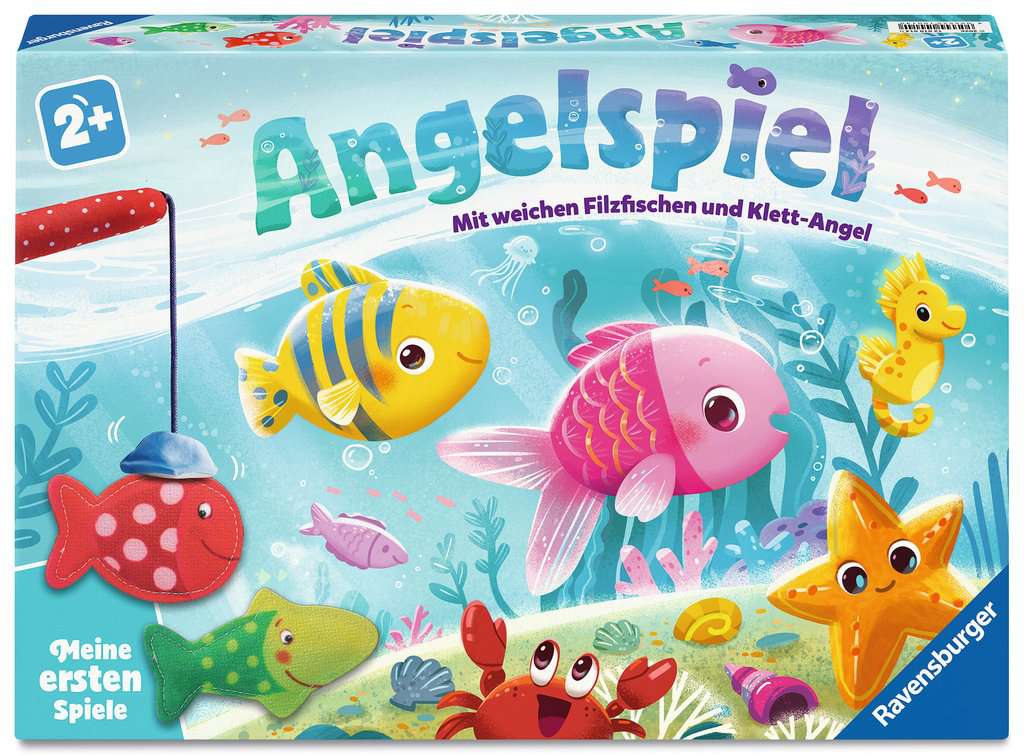 Angelspiel - Kinderspiel ab 2 Jahre | Mit weichen Filzfischen und Klett-Angel - Image 12