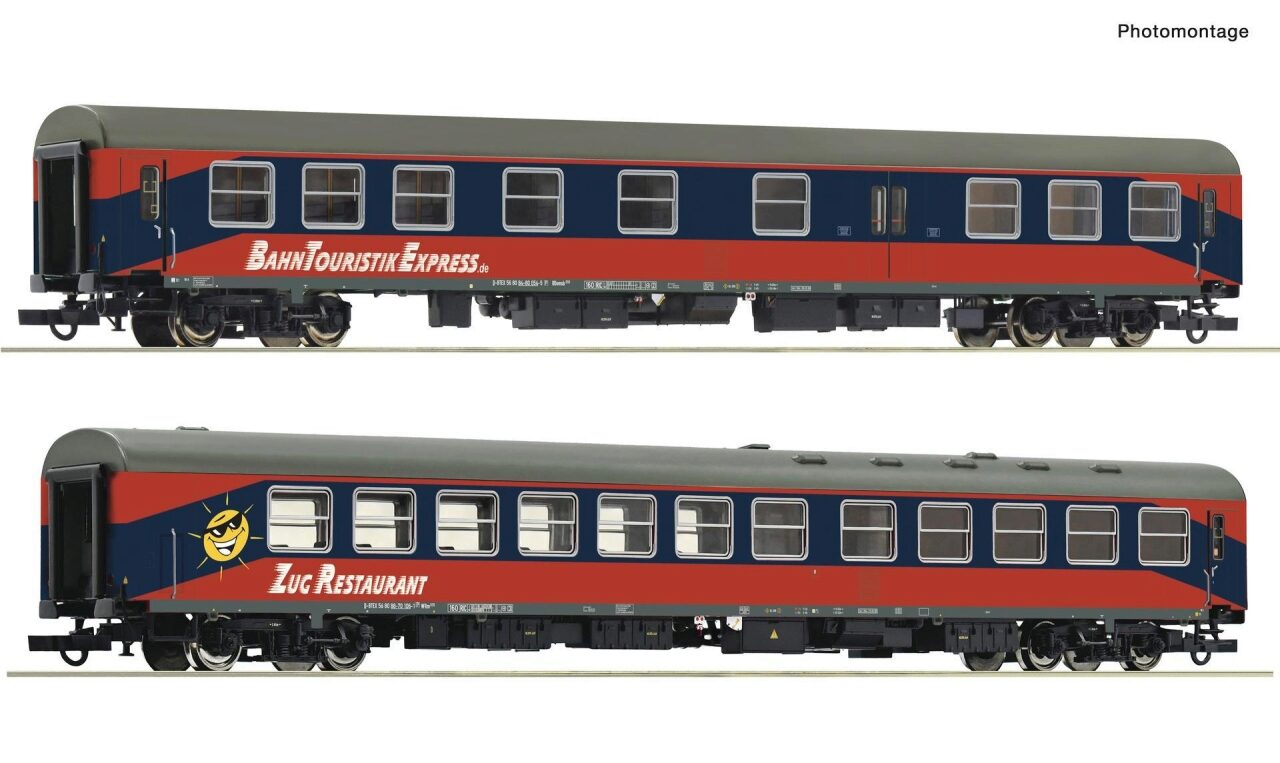 Roco 74027 H0 2-Tlg. Set: Reisezugwagen Wrm Und Bdomsb, Bte, Ep. Vi