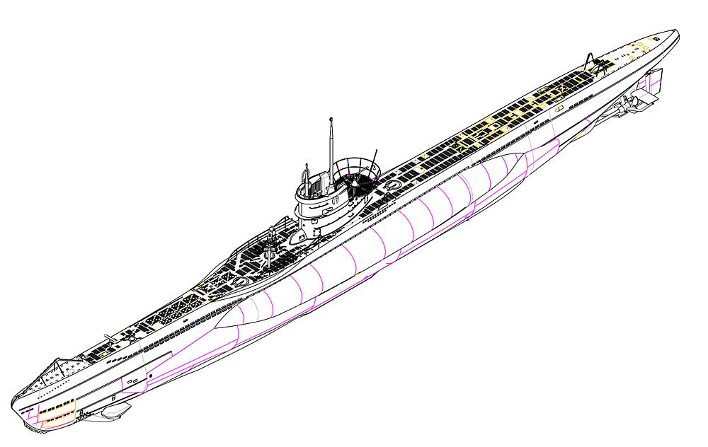 Trumpeter 05912 DKM Navy Typ VII-C U-Boot in 1:144 Bausatz Neu + OVP - Bild 5