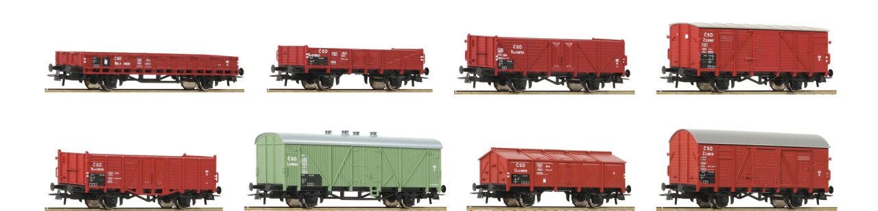 Roco 44001 H0 8-Tlg. Set: Güterwagen, Csd, Ep. Iii