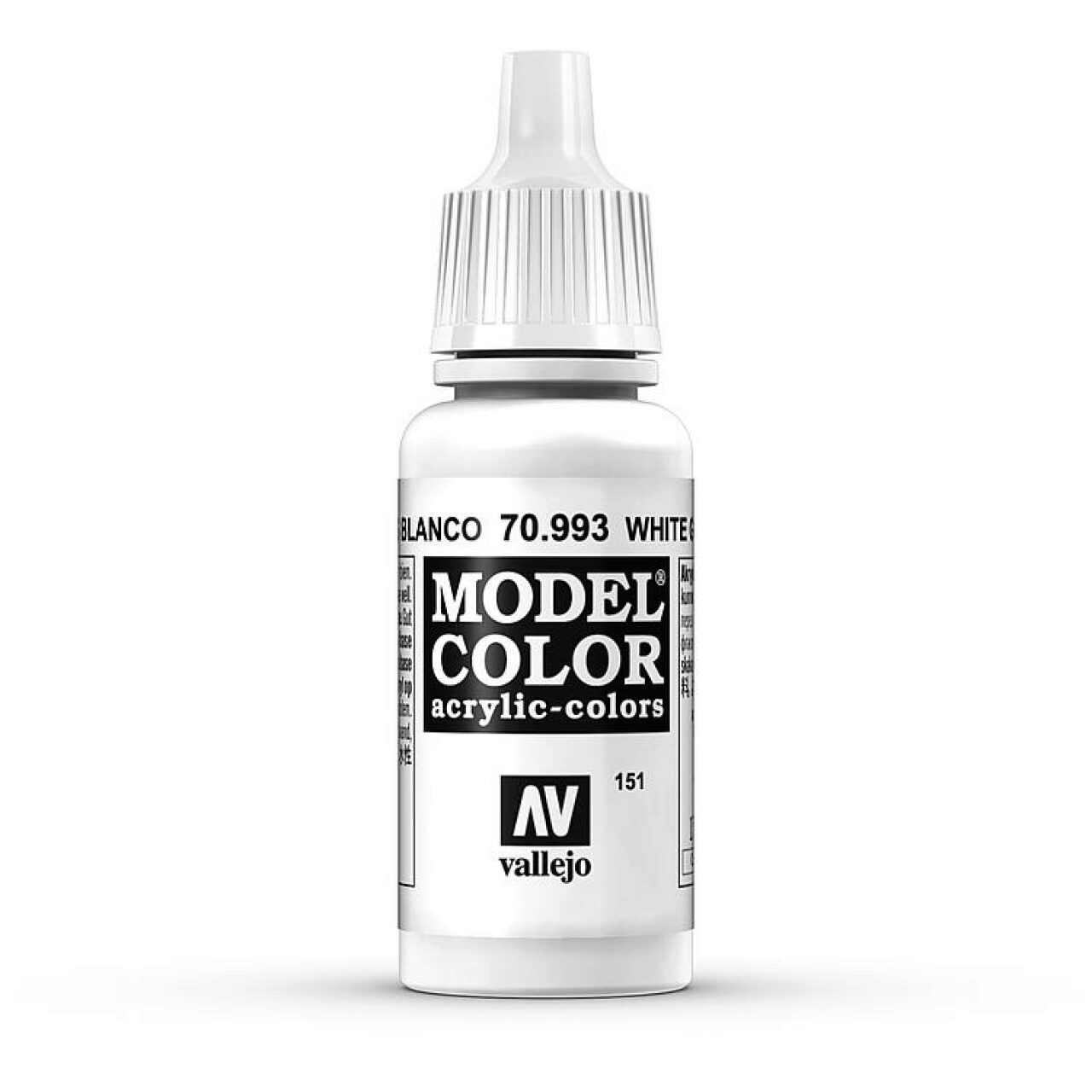 Vallejo Grau 070993 Weiß, Matt, 18 Ml