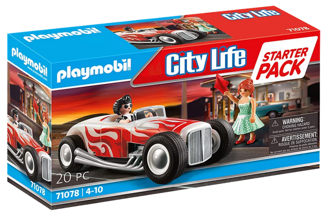 Playmobil City Life Starter Pack Hot Rod 71078 Neu & OVP 60er Jahre Elvis Auto - Image 8