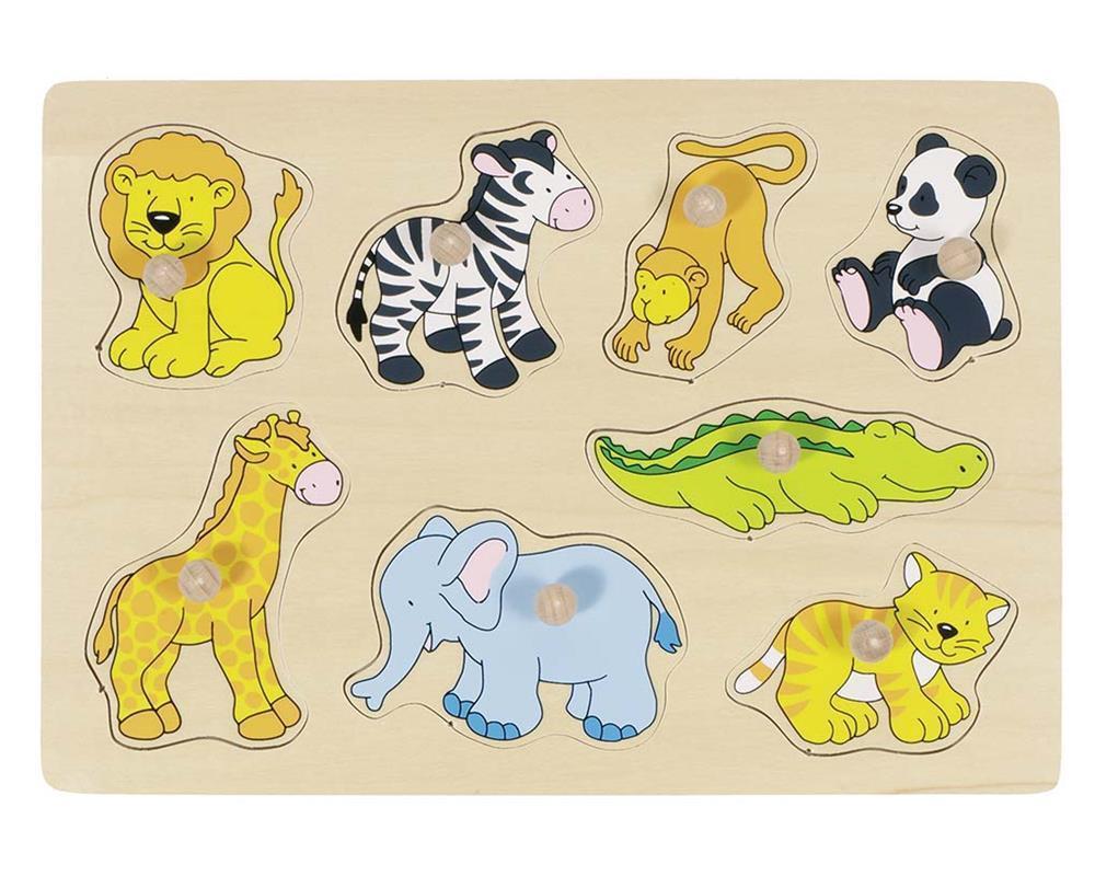 Steckpuzzle Zootiere | 30 x 21 x 0,8 cm, Holz, 8 Teile, per Stück | goki | Spiel - Image 8