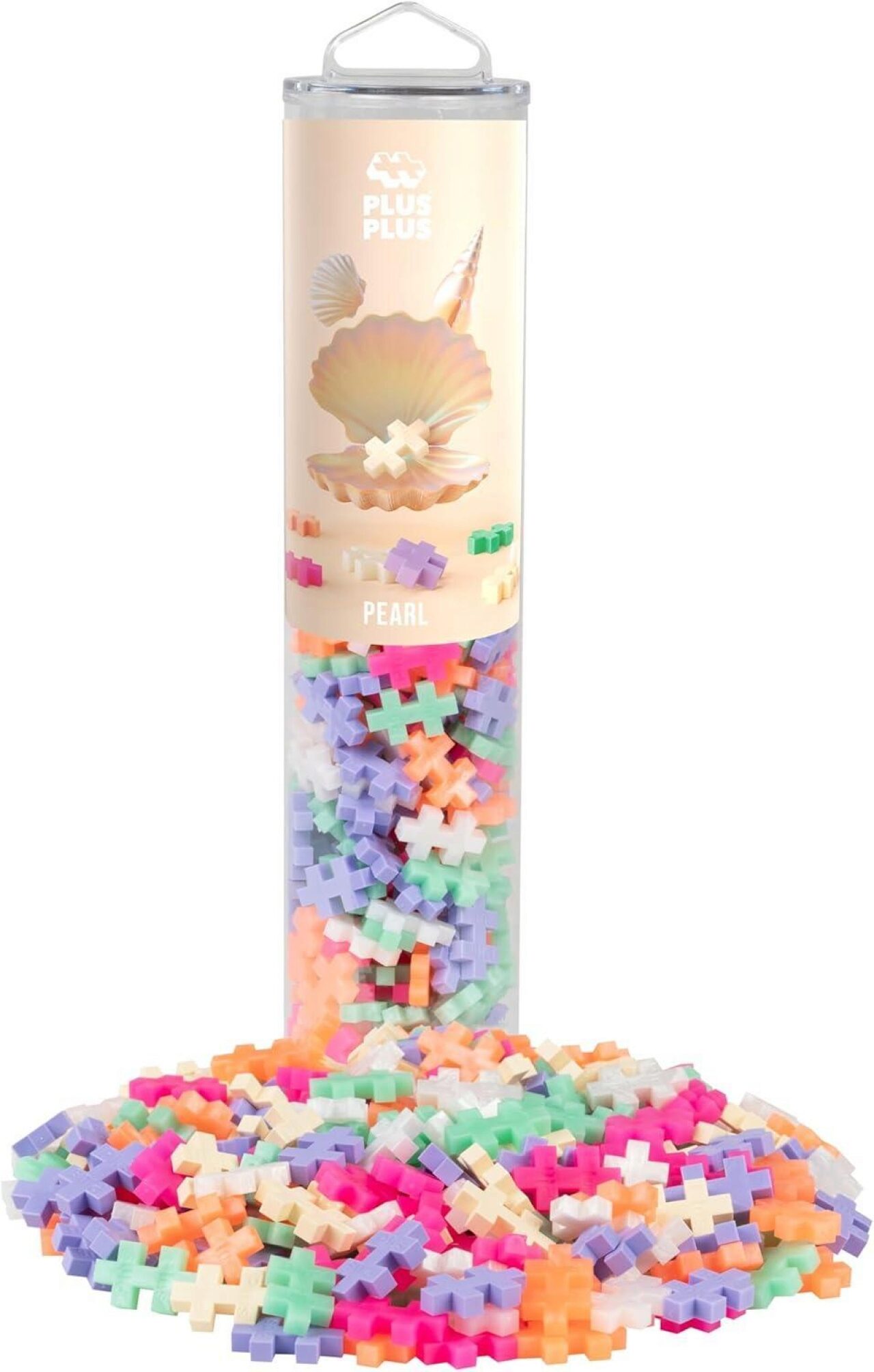Plus-Plus Perlmutt Mix, 240 Bausteine in der Röhre, ab 5 Jahren | Kreatives Konstruktionsspielzeug für schimmernde 2D-Mosaike und 3D-Modelle – für fantasievolles Bauen - Bild 2