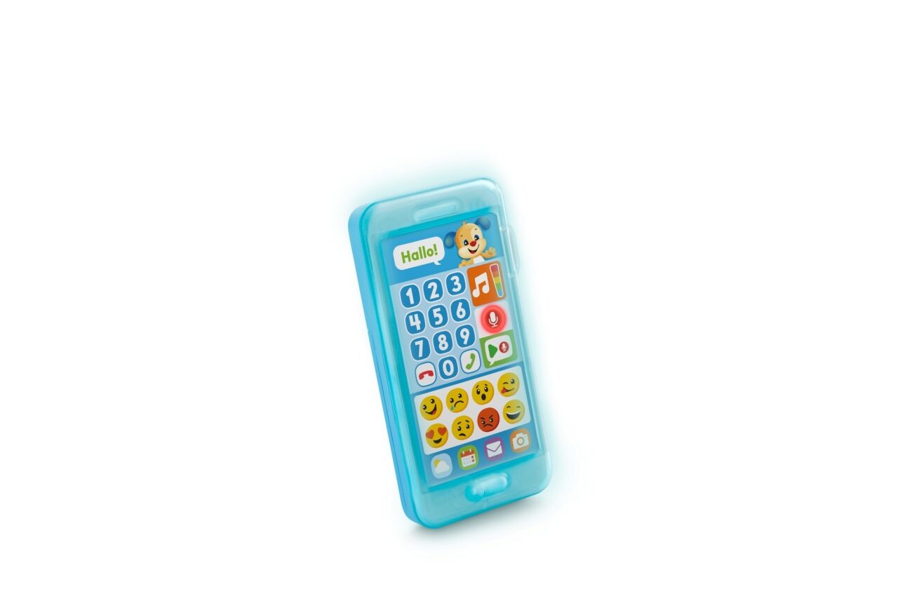 Fisher-Price Kinder Handy Smart Phone Lernspielzeug mit Liedern Sätzen Deutsch