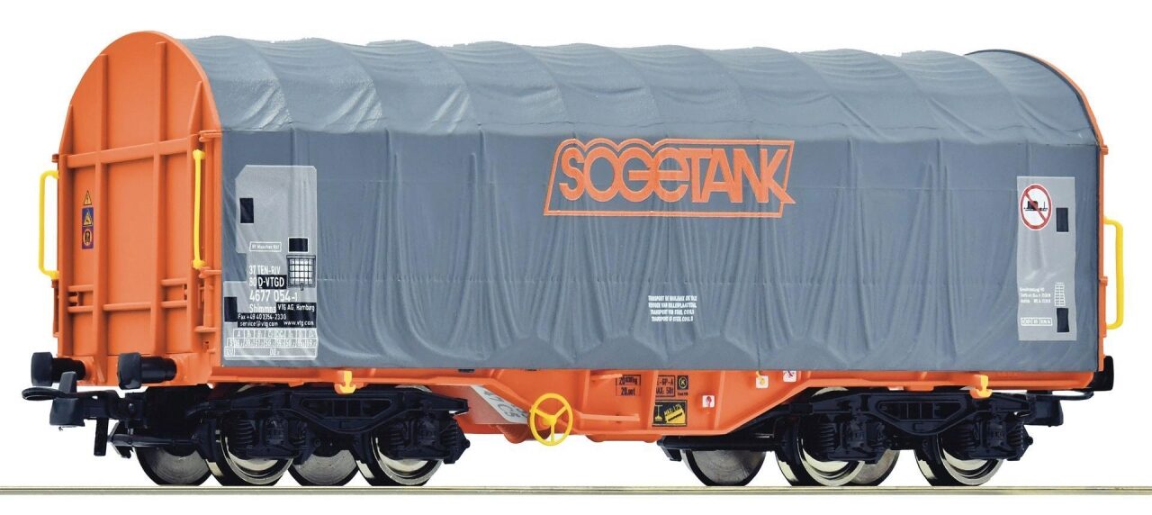 Roco 6600133 H0 Schiebeplanenwagen Shimmns, Sogetank Spa., Ep. Vi
