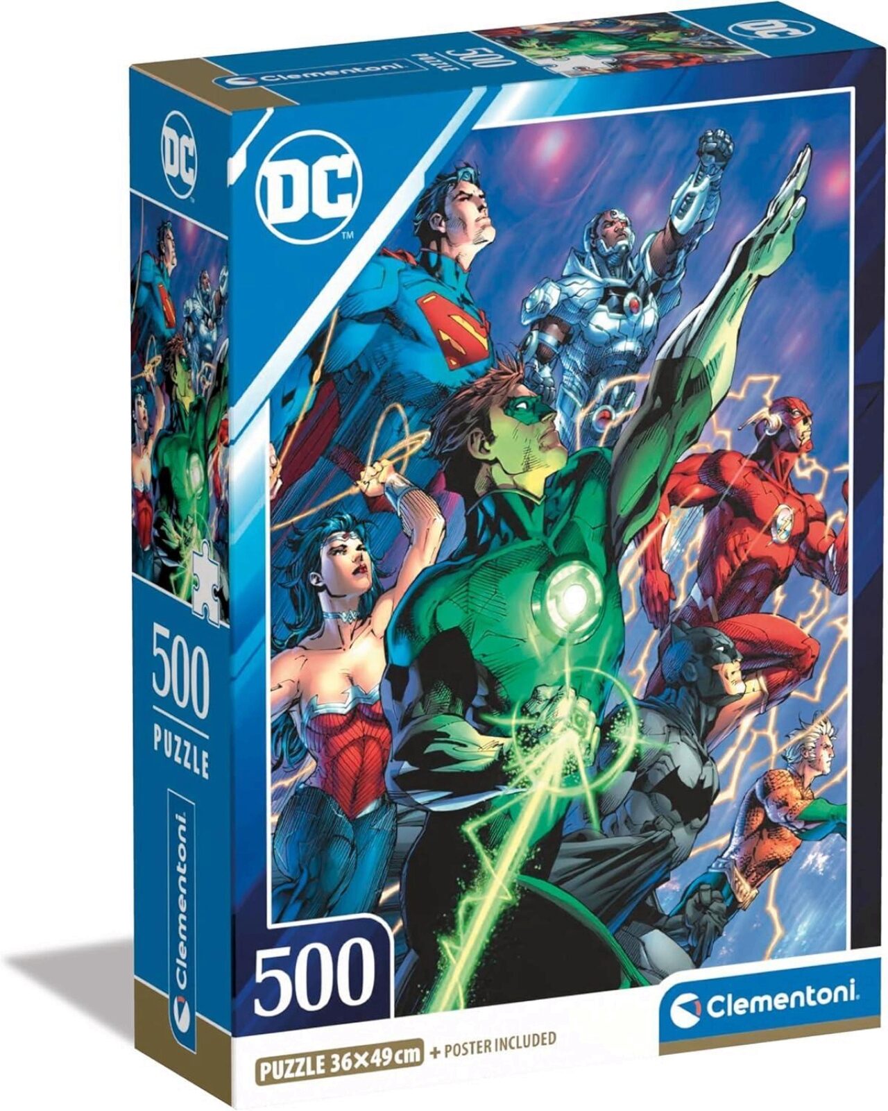 Clementoni 35532 Puzzle 500 Teile Dc Comics Collection Compact