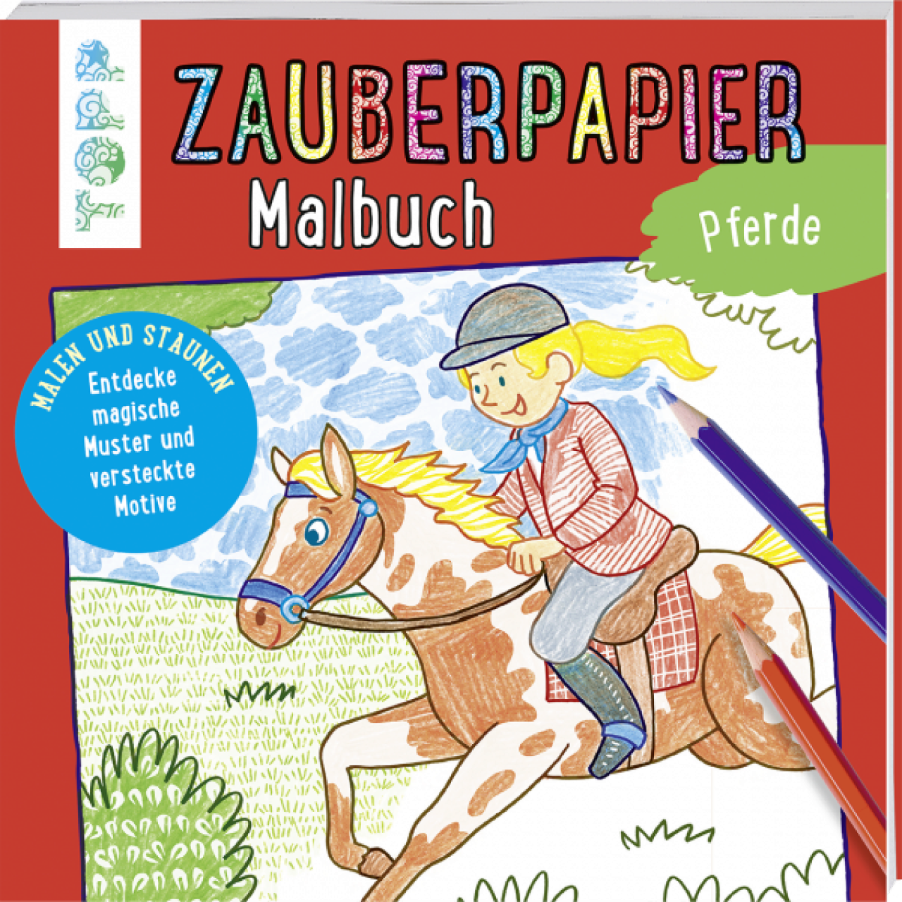 Frechverlag Topp 8452 Zauberpapier Malbuch Pferde
