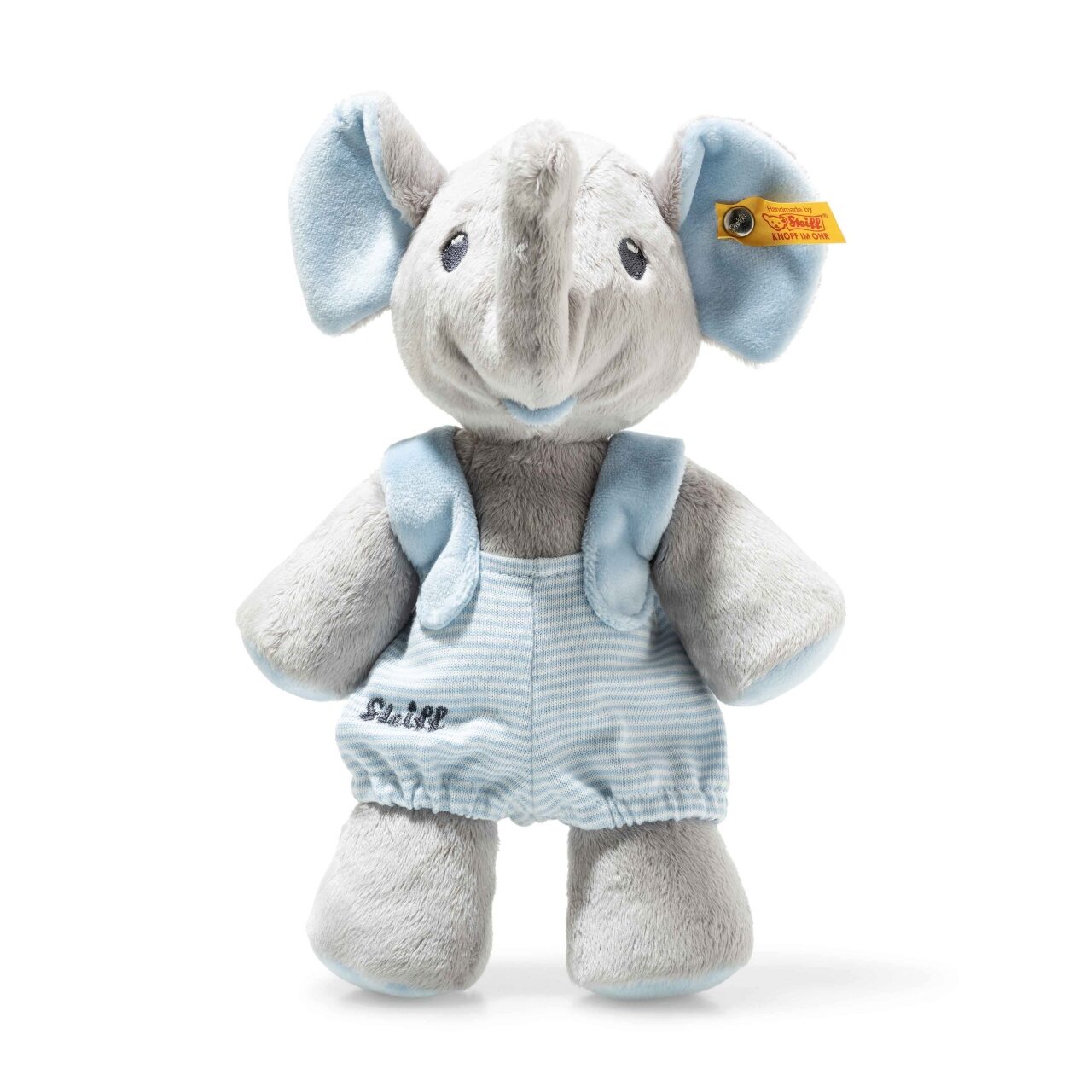 Steiff Baby Trampili Elefant 24 cm grau/blau 