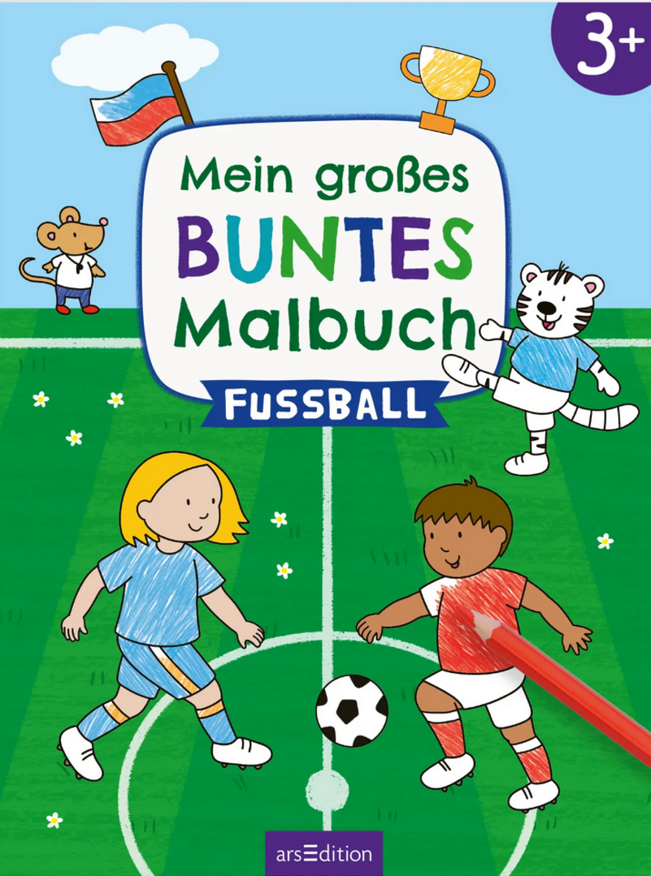 Ars Edition Jungen Schwarz Arsedition 135509 Mein Großes Buntes Malbuch – Fußball