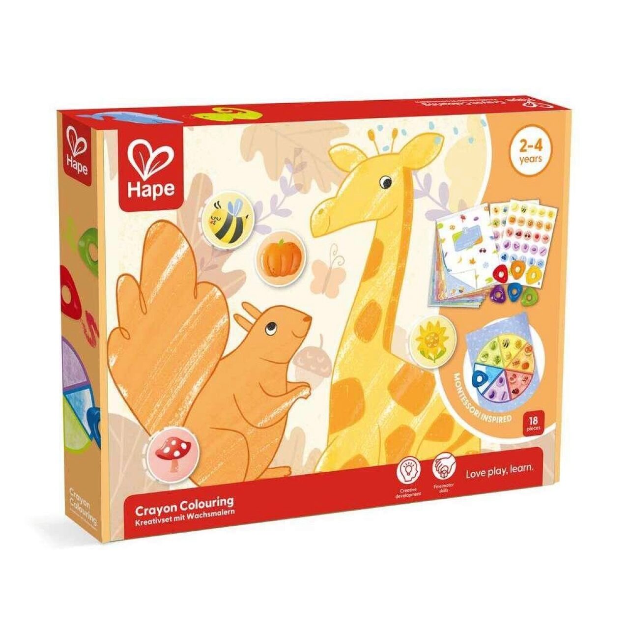 Hape Unisex Baby Mehrfarbig Kreativset Mit Wachsmalern - Image 4