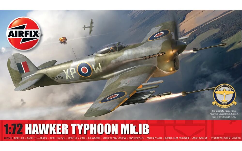 Airfix A02041B Hawker Typhoon Mk.IB Militärflugzeug-Plastikmodellbausatz - Bild 4