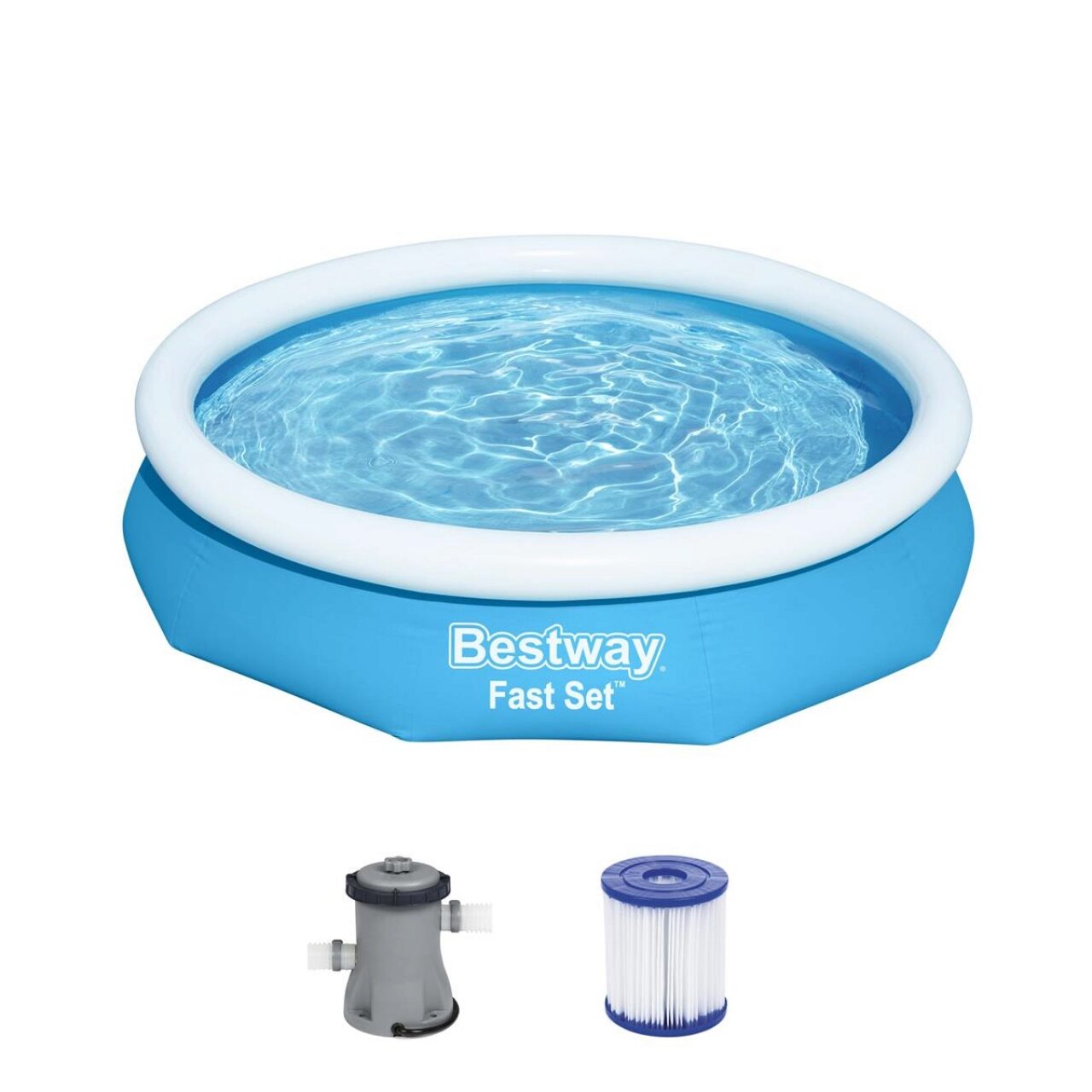 Bestway 57458 Fast Set™ Aufstellpool-Set Mit Filterpumpe Ø 305 X 66 Cm