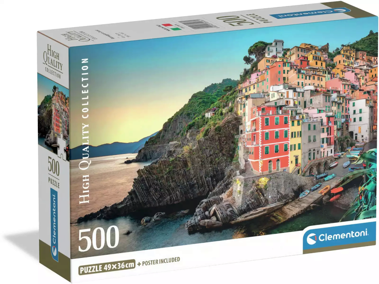 Clementoni 35576 Puzzle 500 Teile High Quality Collection Compact Riomaggiore Coast