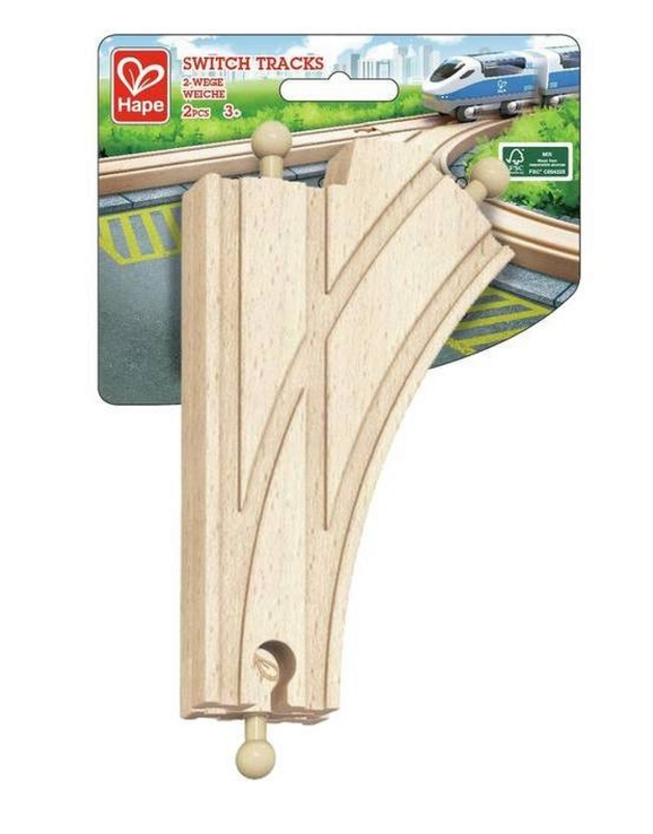 Hape E3780 Y-Eisenbahnschienen, 2 Stück