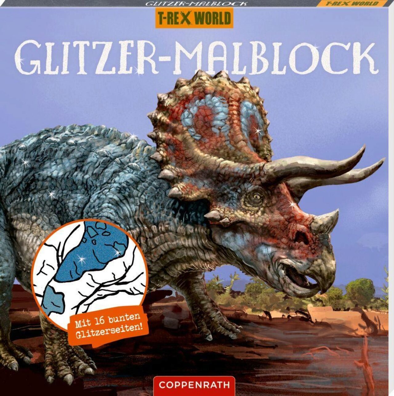 Coppenrath 65070 Glitzer-Malblock: T-Rex World