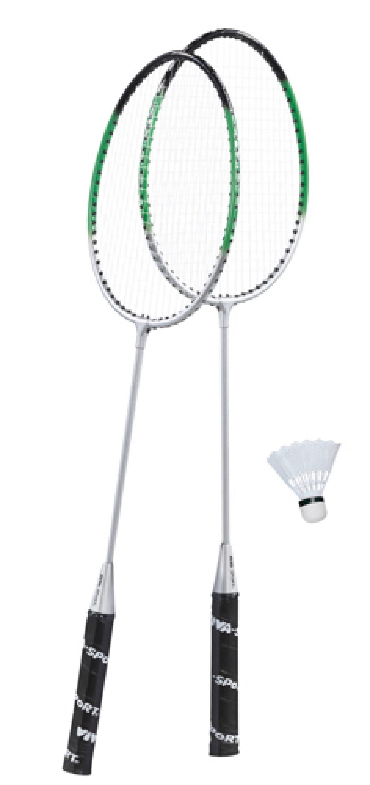 Badminton-Set inkl 2 Qualitäts-Schläger plus Federball Tragetasche VIVA-Sport 