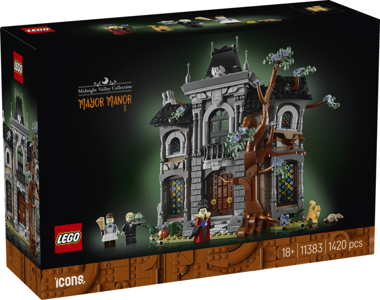 LEGO Icons Bürgermeistervilla 11383 | Bausatz für Erwachsene, 3D Modell mit gotischer Einrichtung & 3 Minifiguren, gruselige Deko, Geschenk, 1420 Teile - Bild 13